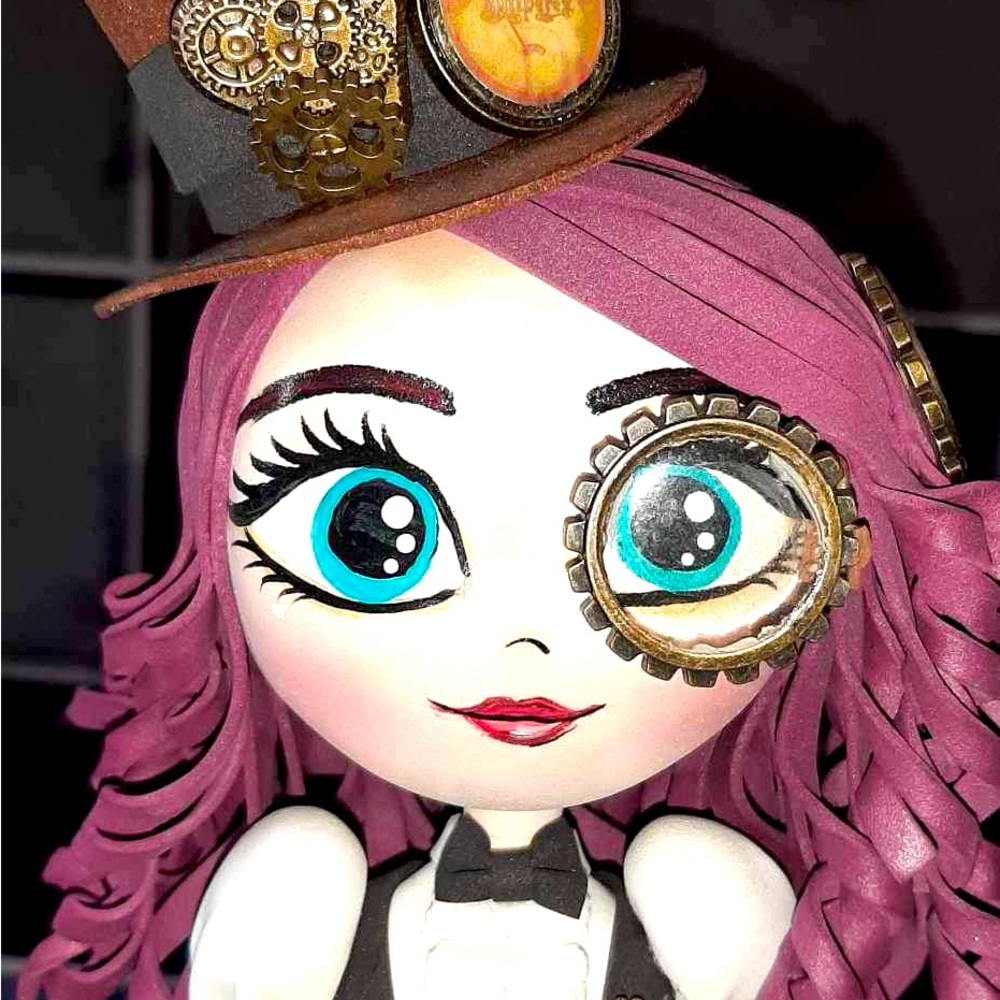 steampunk foam doll 14" tall